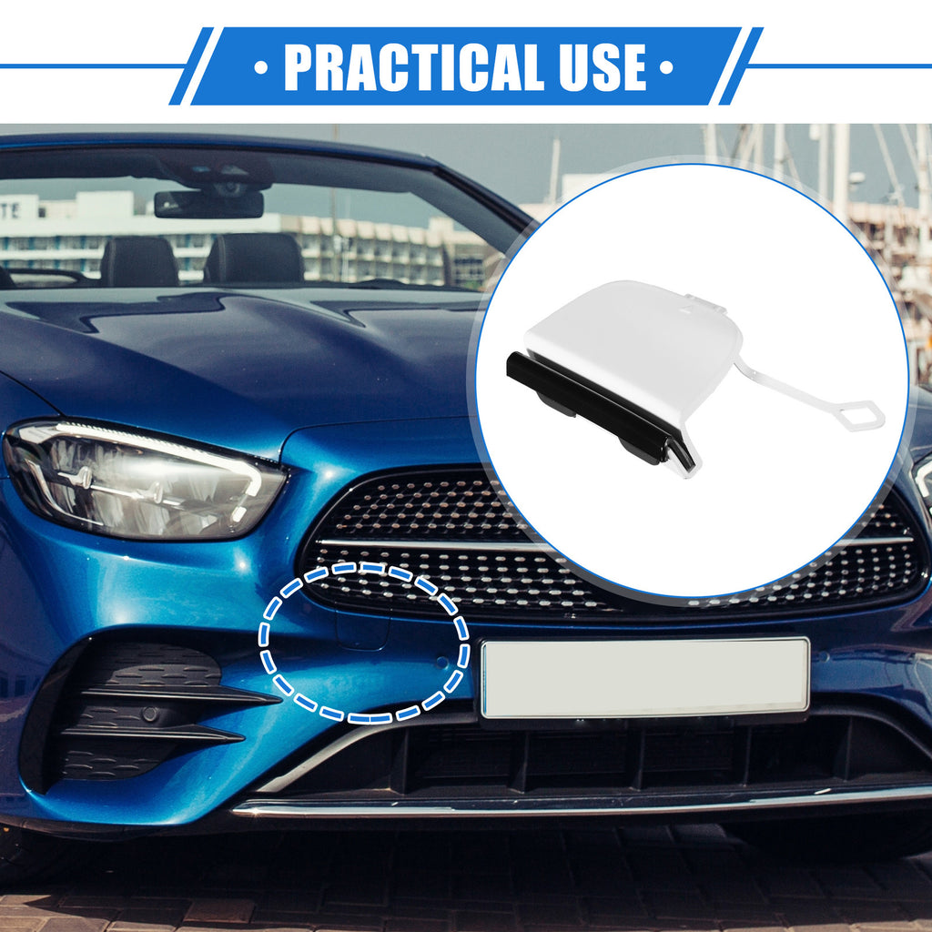 Front Bumper Tow Hook Eye Cover Cap Replacement for Mercedes E-Class W213 (2016–2021)