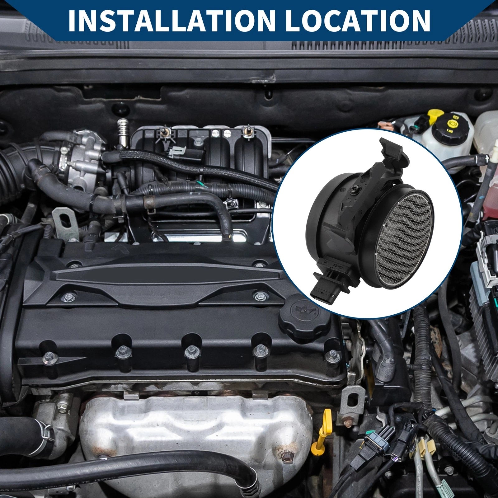 Mass Air Flow Sensor Assembly Replacement for Mercedes-Benz C230 C280 C300 (2008–2014)