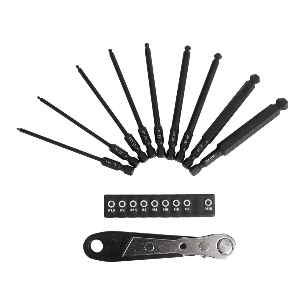 Set of 10 Magnetic Screwdriver Bits for
