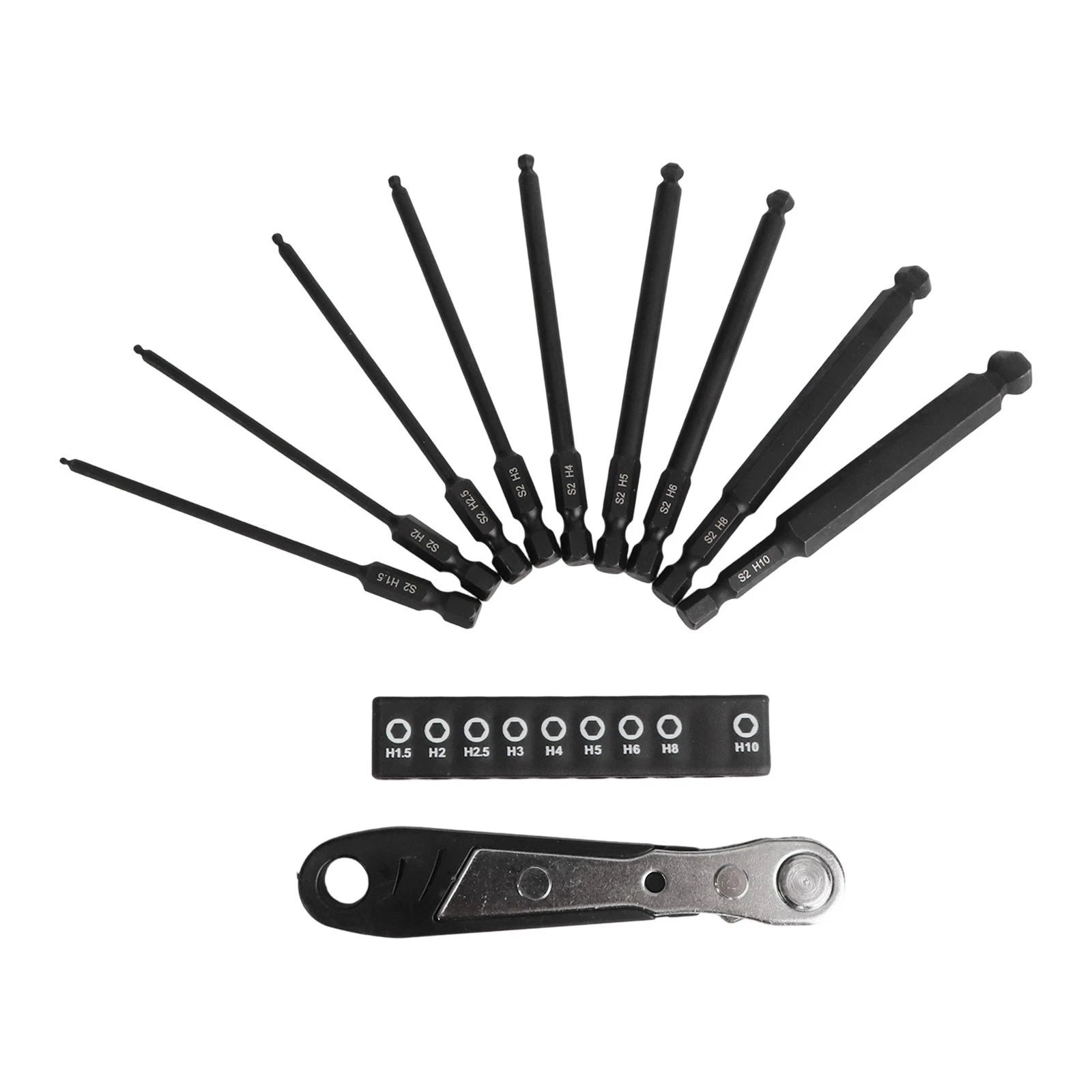 Set of 10 Magnetic Screwdriver Bits for