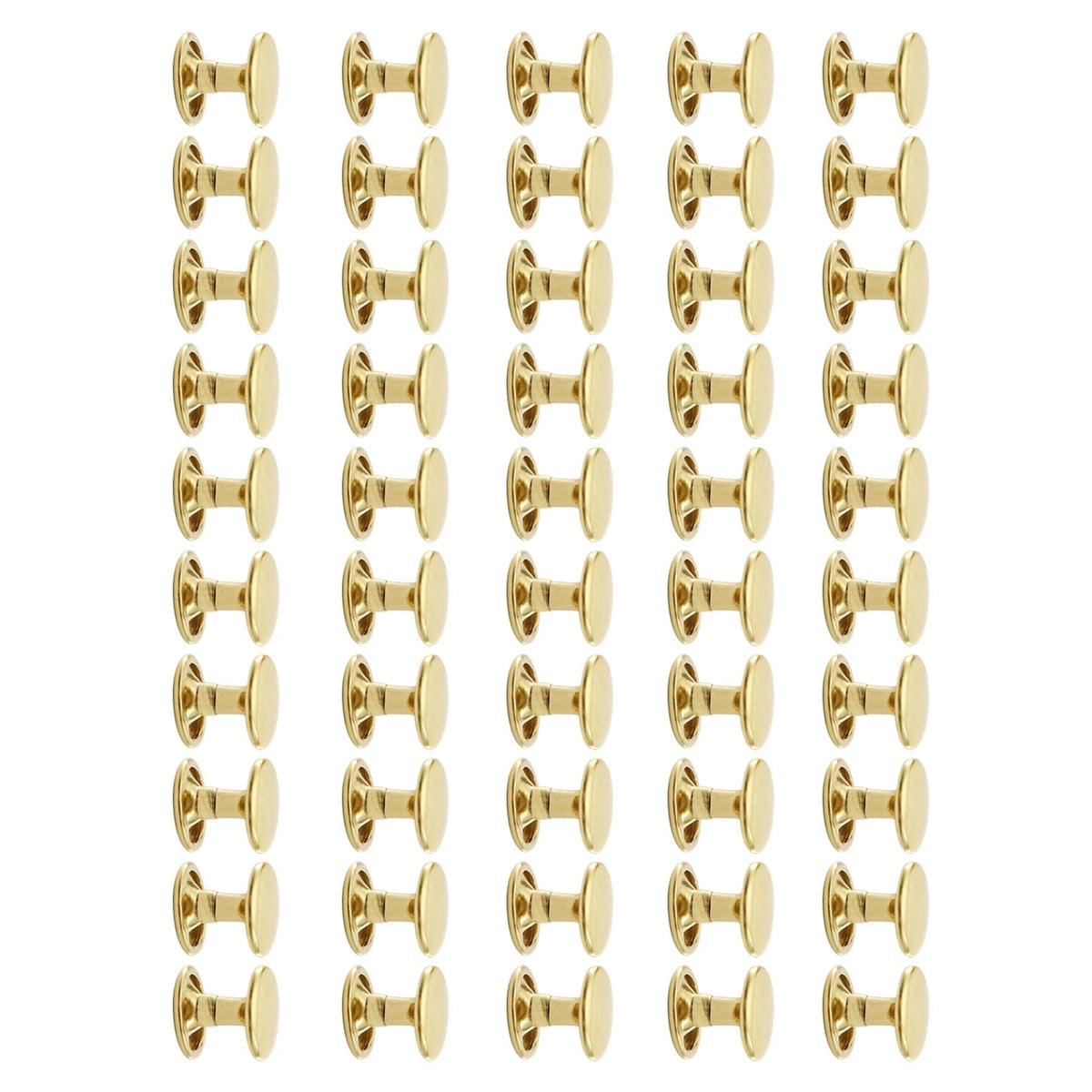 50Pack Metal Double Cap Round Rivets for Leather Belts and Bags