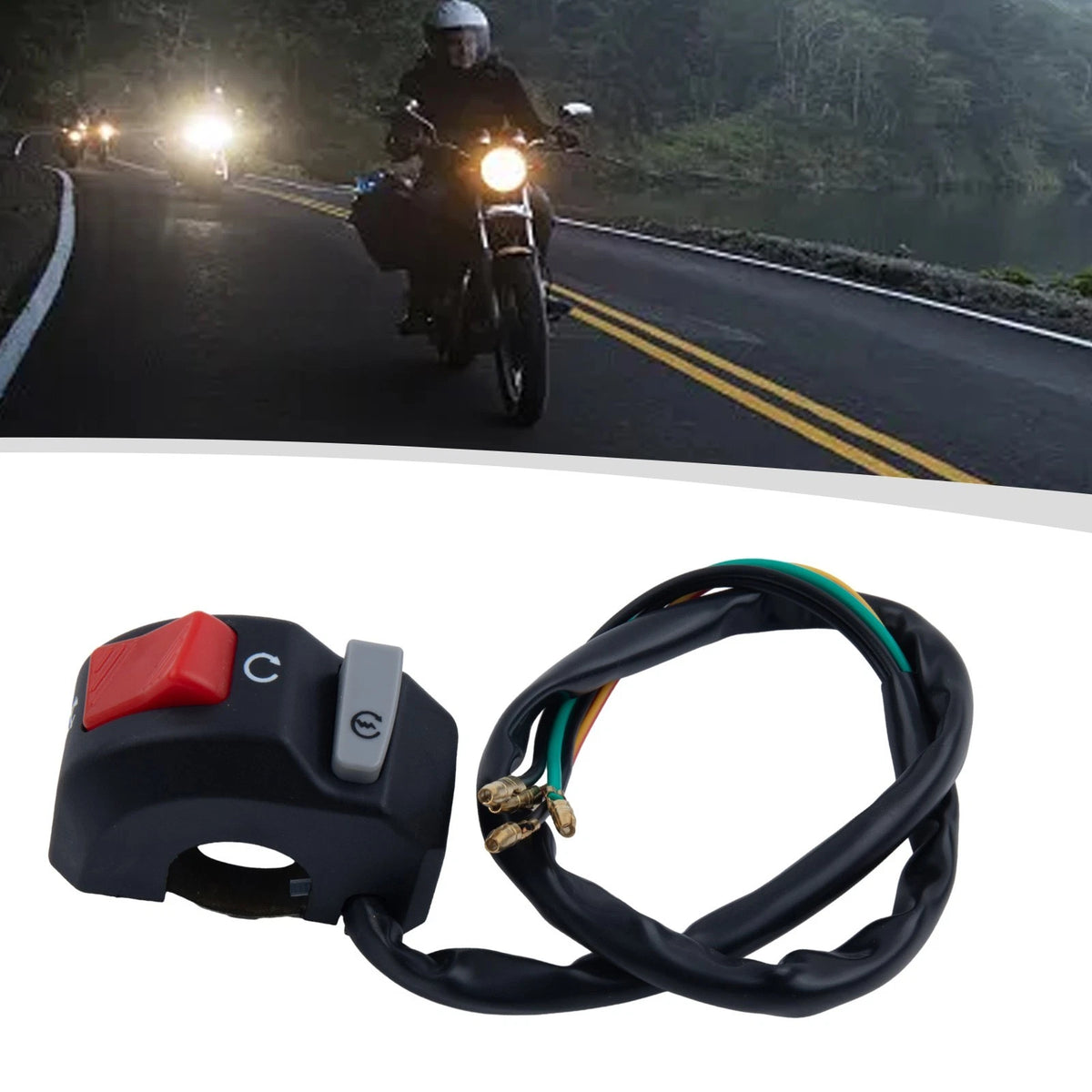 Handlebar Switch ON OFF Button for ATV Motorcycle (7/8")