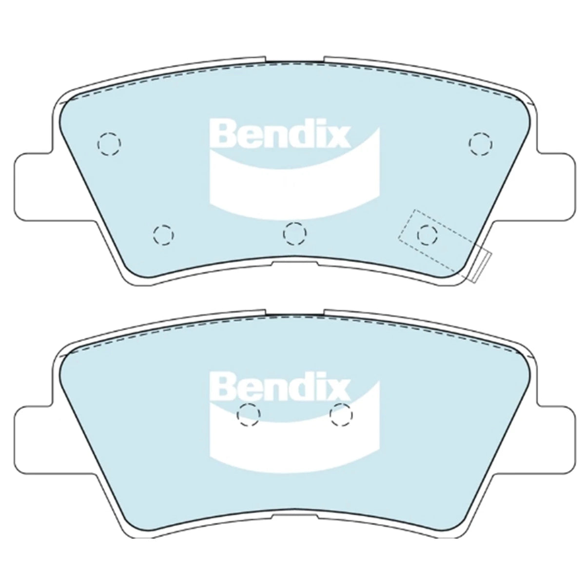 Set of 4 Bendix Rear Disc Brake Pads for Kia Optima (2011–2018)