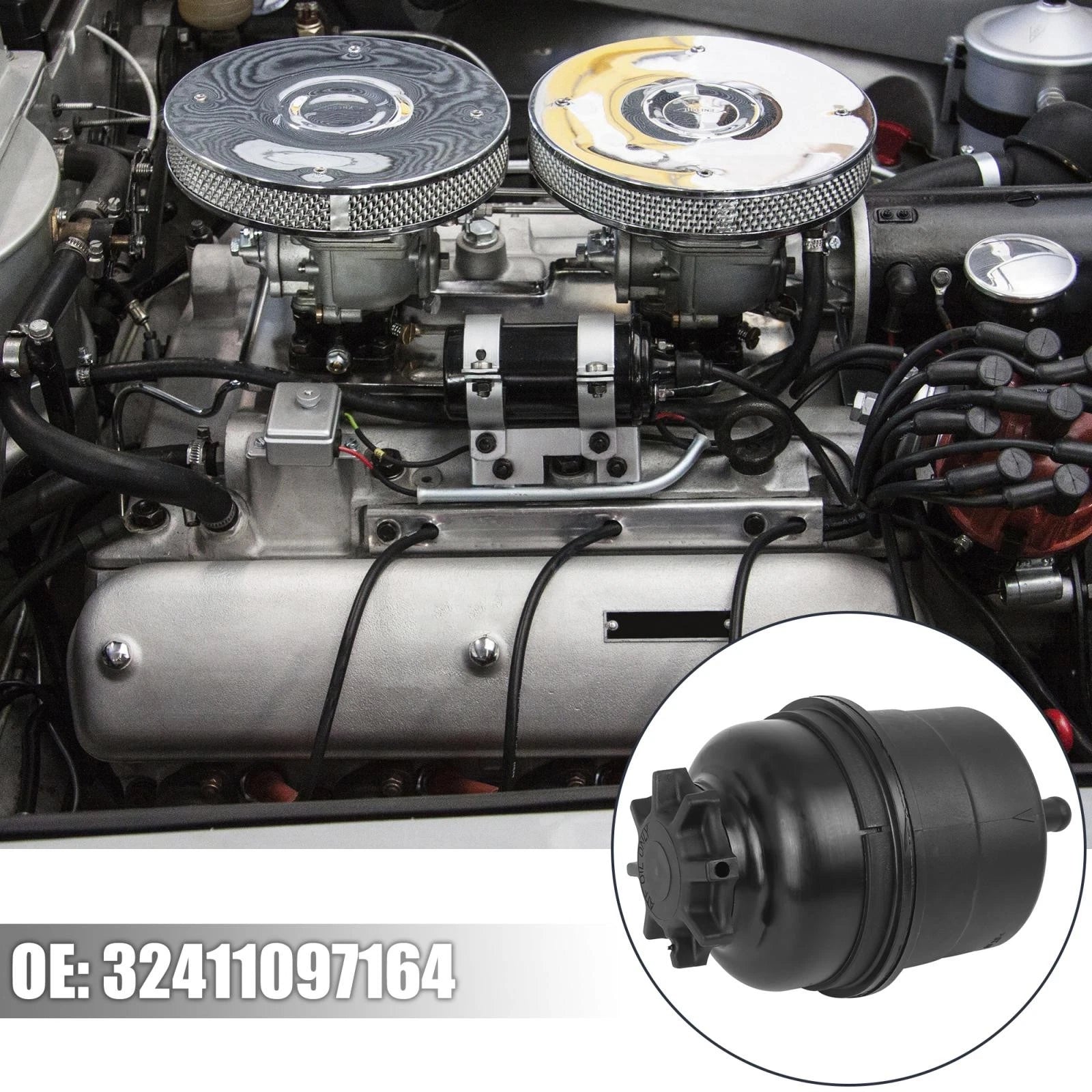 Power Steering Fluid Reservoir Bottle with Seal Cap for BMW 3 Series (E30)