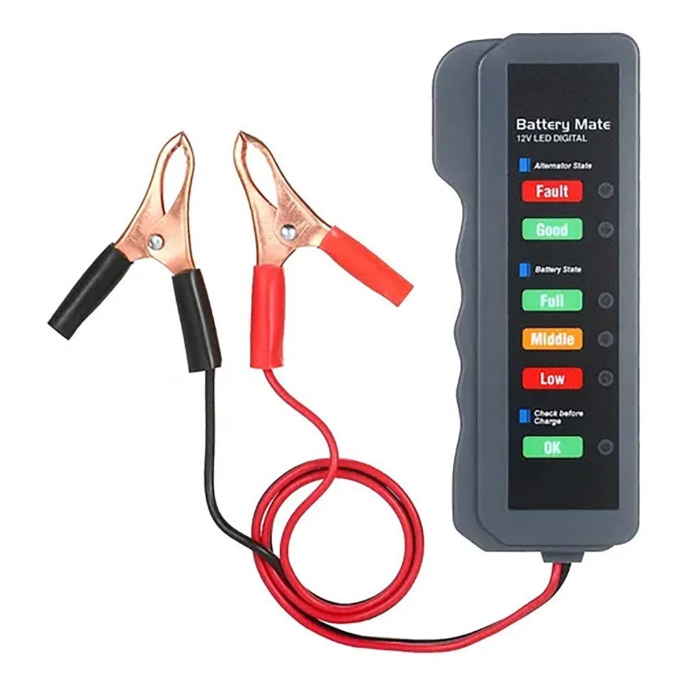 12V Car Battery Testing Tool with LED Display for Battery Health