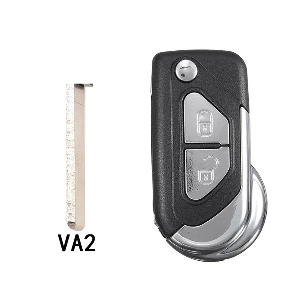 For Citroen DS3 09-20 DS4 11-18 2 Button Entry Remote Key Shell Cover with Blade