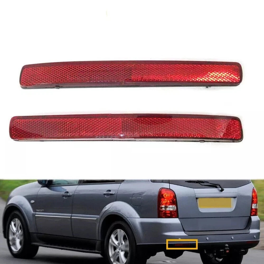 2Pcs Rear Bumper Reflector for Ssangyong Rexton (2006–2017) / Kyron (2007–2011)