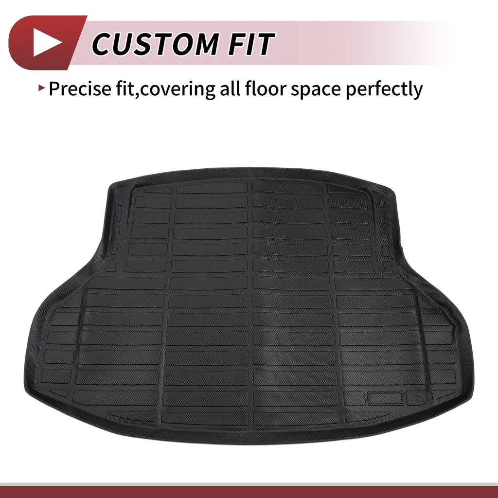 Cargo Liner Rear Trunk Mat for Honda Civic Si (2016–2021) TPE Long Grid Pattern