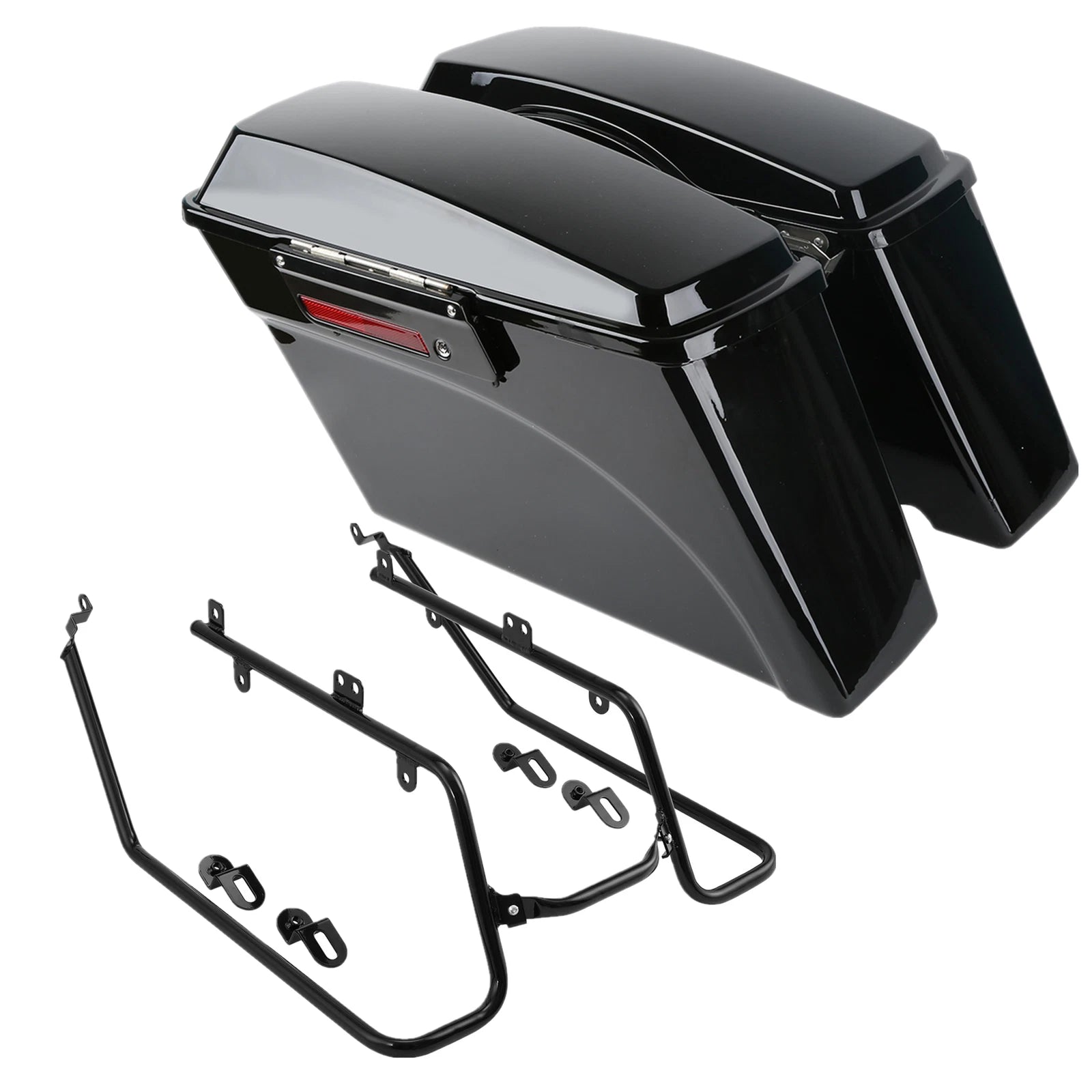 Hard Saddlebags & Conversion Brackets for Harley Dyna Fat Bob Super Glide (2008–2017)