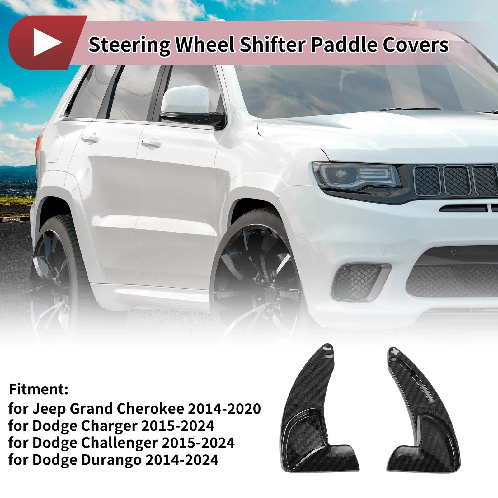 Steering Wheel Paddle Shifters Replacement Set for Jeep Grand Cherokee (2014–2020)