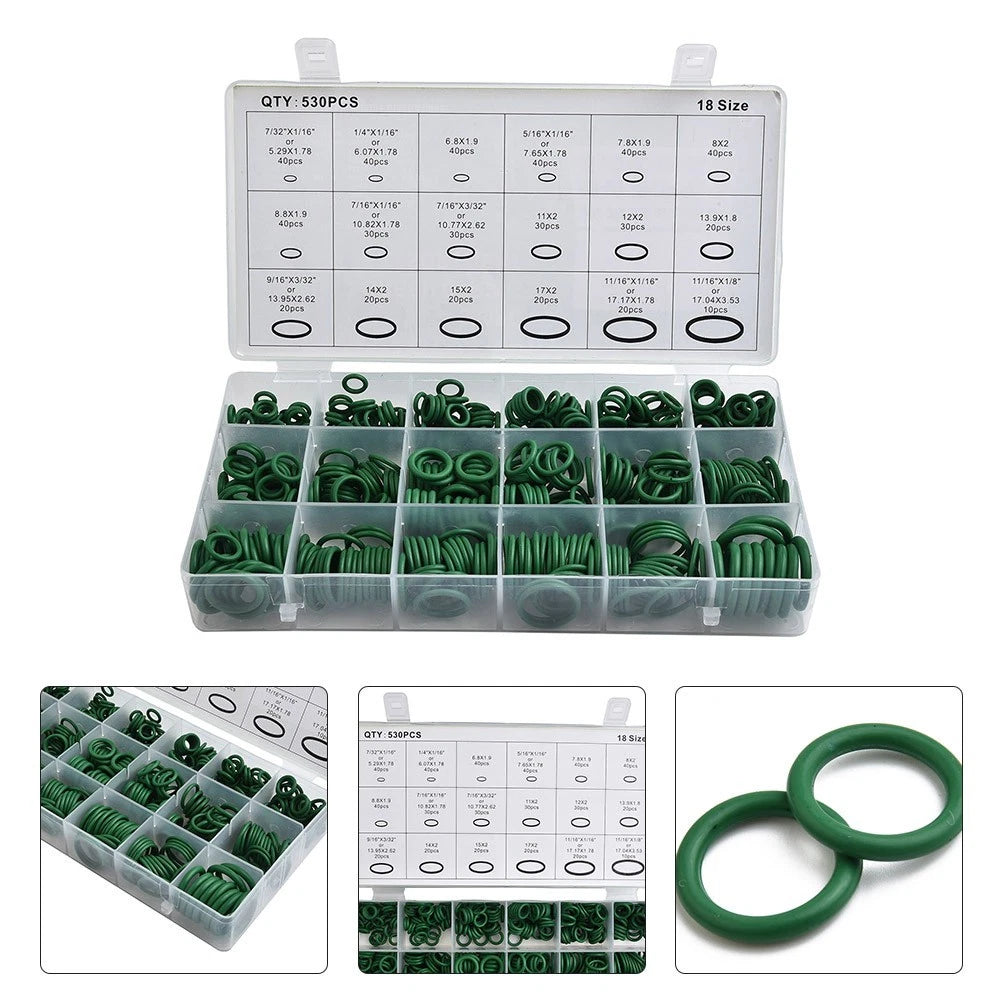 Gasket O-Ring Set for A/C System (530 Pcs)