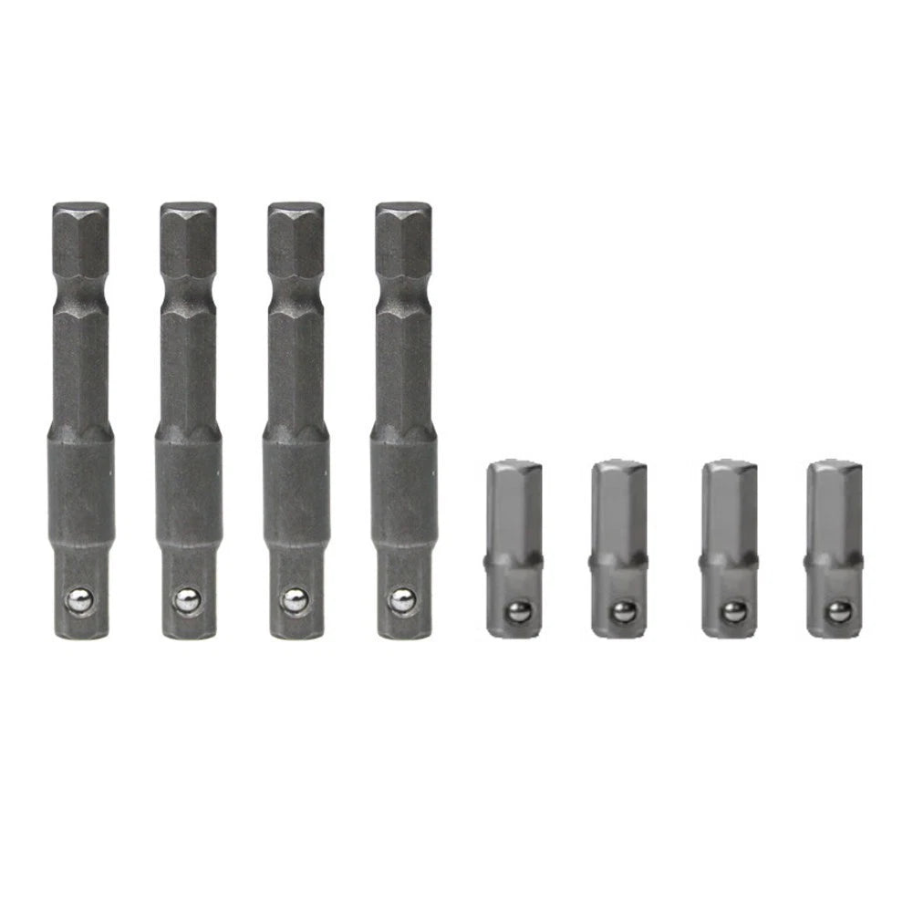 Metal Socket Adapter 1/4 Hex to 1/4 Square Drive for Drill Driver (2010–2023)