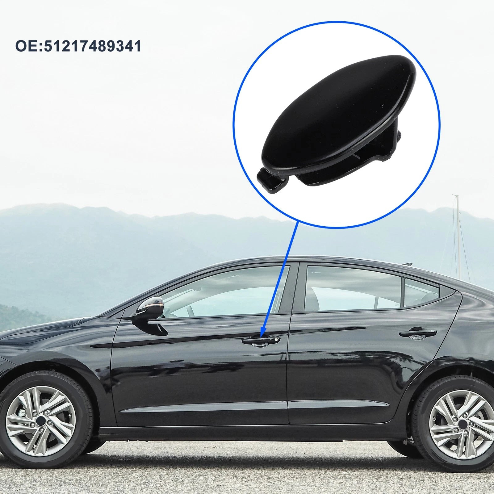 Front Left Door Handle Cover Replacement for BMW 5-Series G30 G38 (2018–2023)
