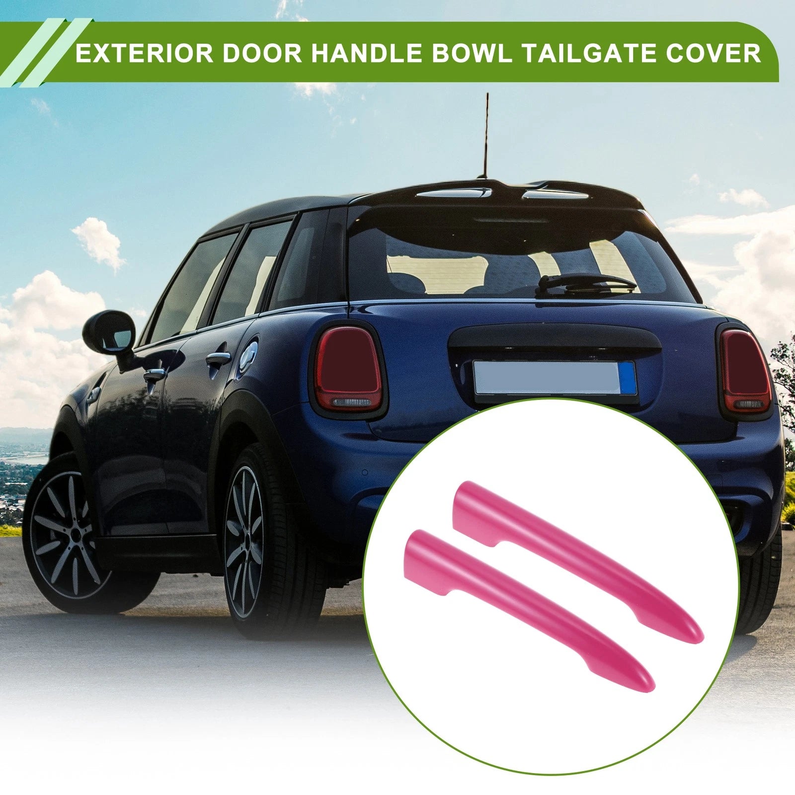 Rear Trunk Door Tailgate Handle Cover Replacement for BMW Mini Cooper F54 2014+ Pink
