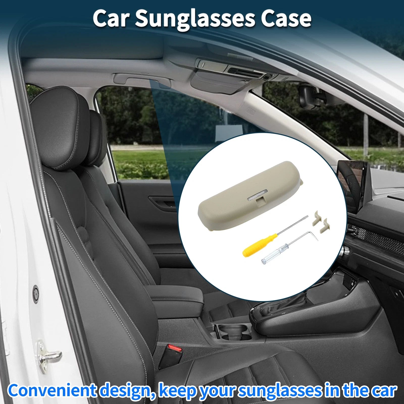 Car Sunglasses Case for Toyota RAV4 Eyeglasses Holder Storage Box ABS