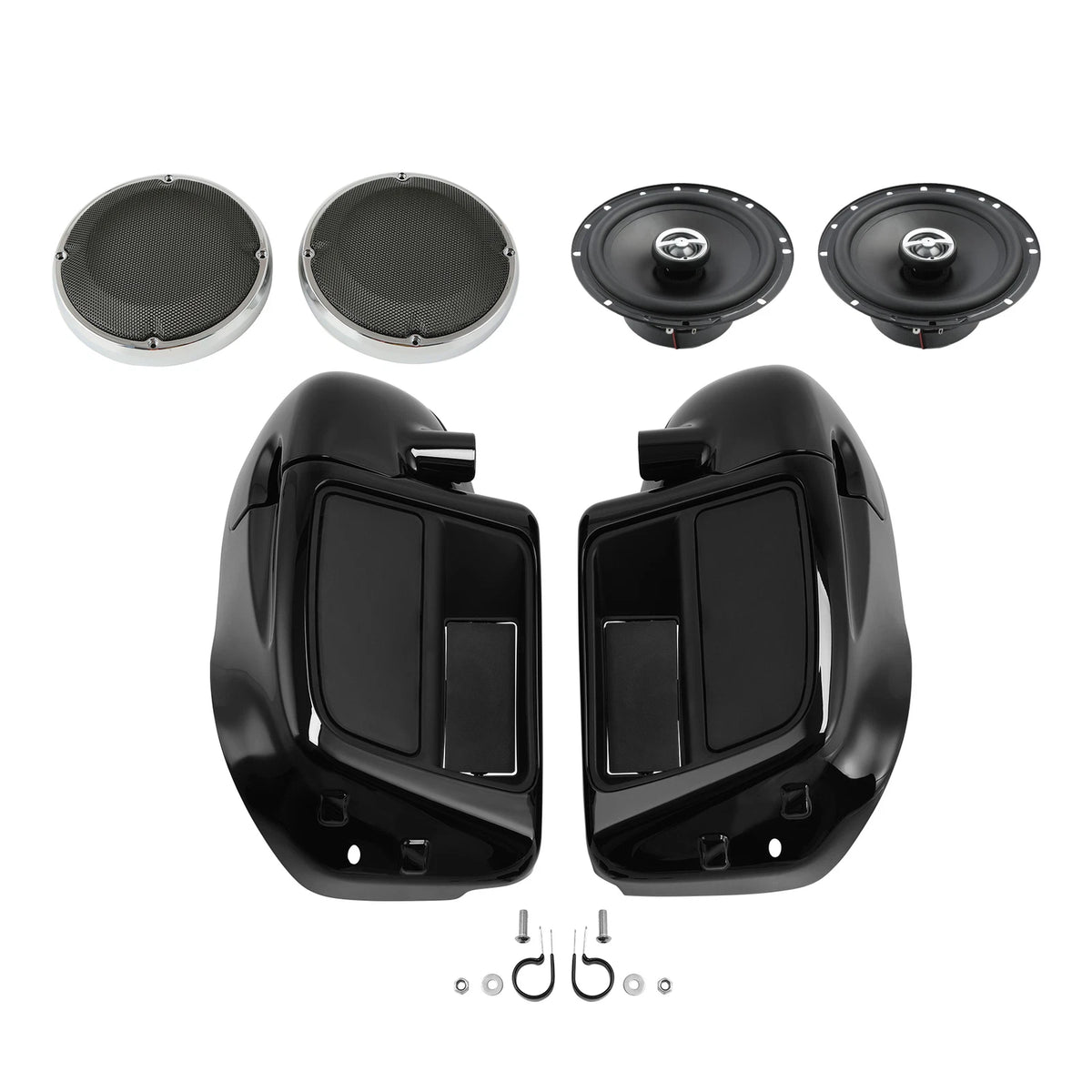 Lower vented leg fairing with 6.5" speakers & grills for Harley Touring (2014–2024)