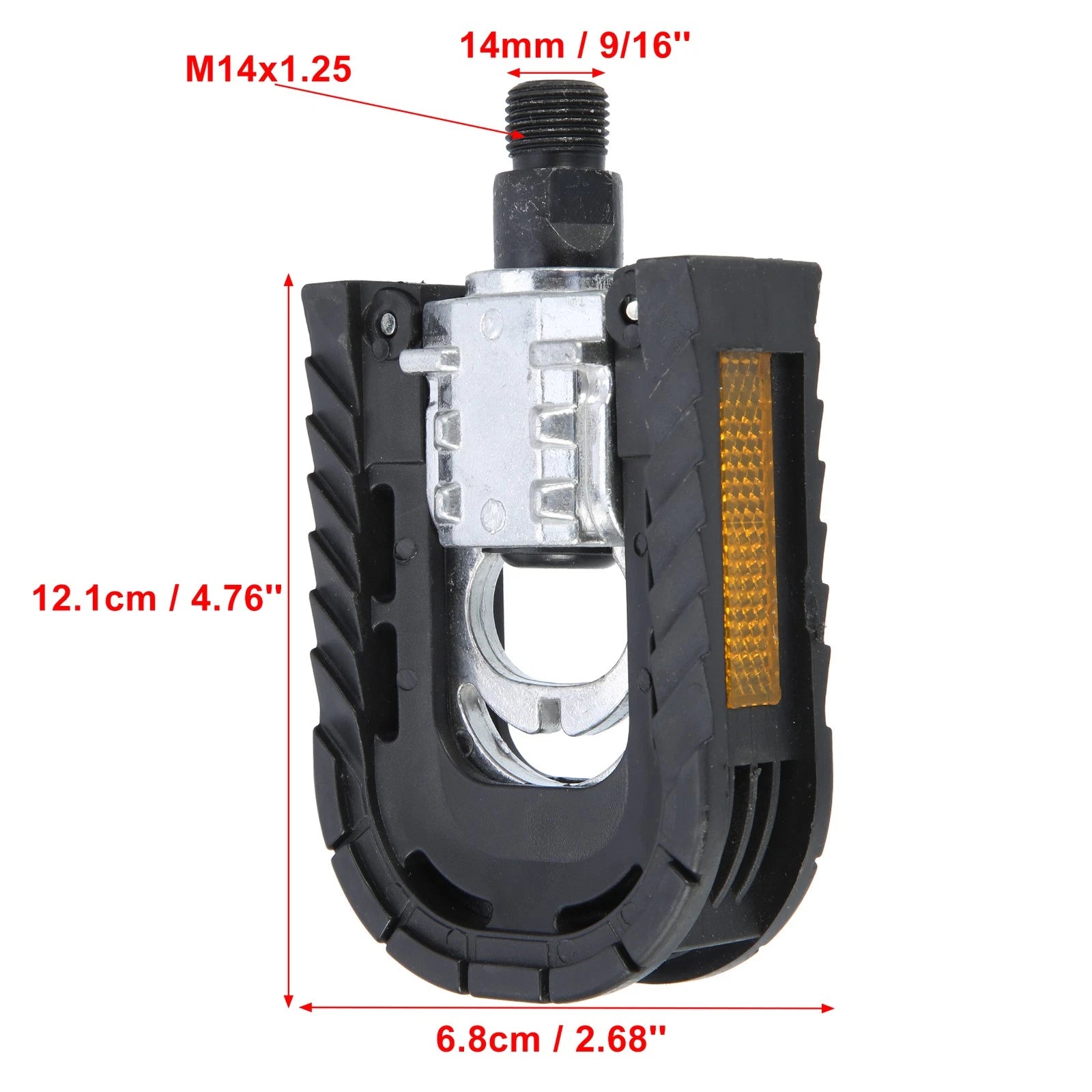 Non Slip Platform Pedals Pair 9/16 Inch Spindle for Bicycle (Universal)