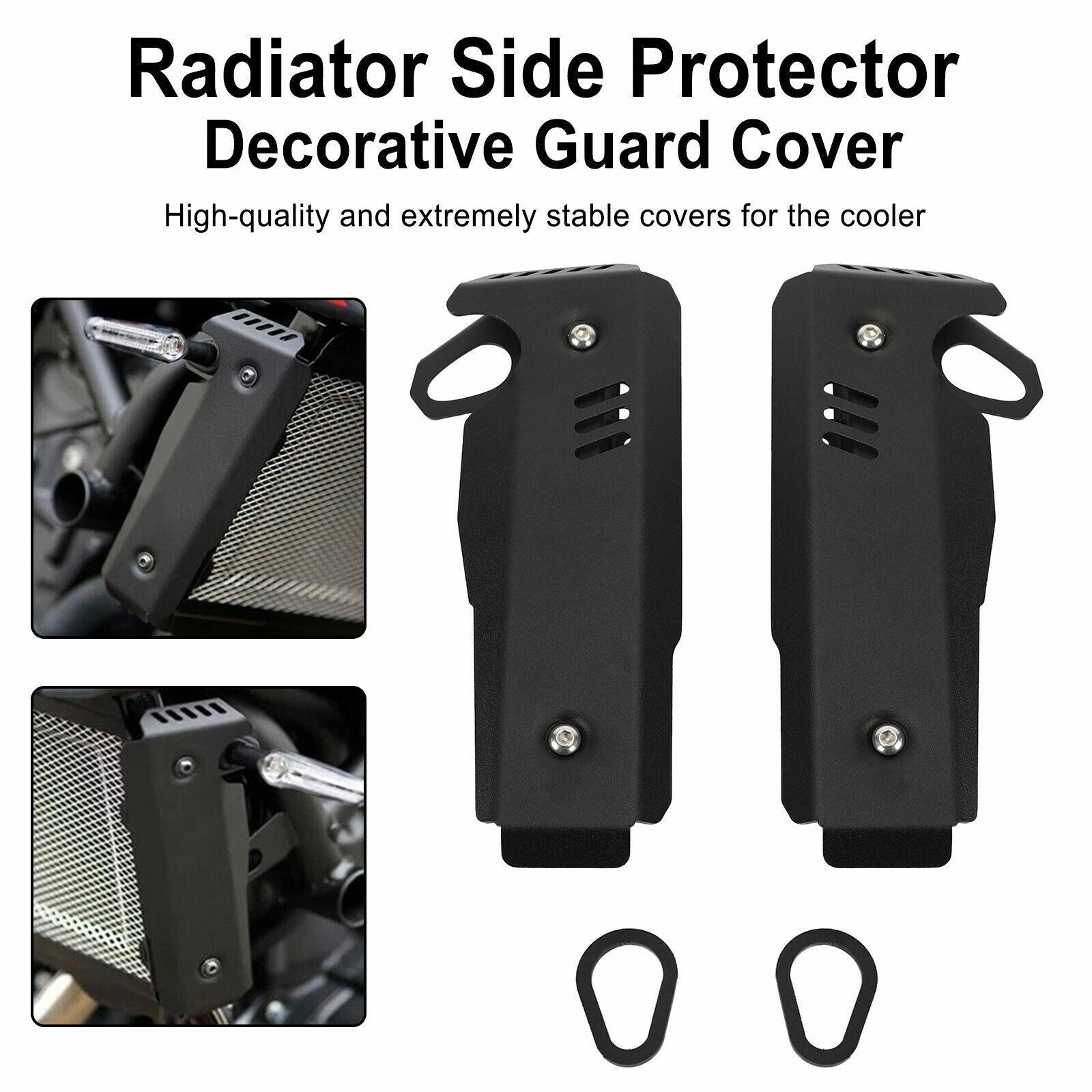 Radiator Side Protector Guard Cover for Yamaha MT-07 FZ-07 (2021–2022) Black T9