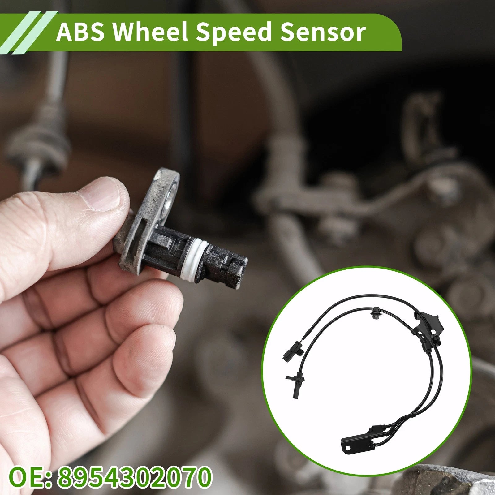 ABS Wheel Speed Sensor Front Left Replacement for Toyota Corolla X (2003–2008)