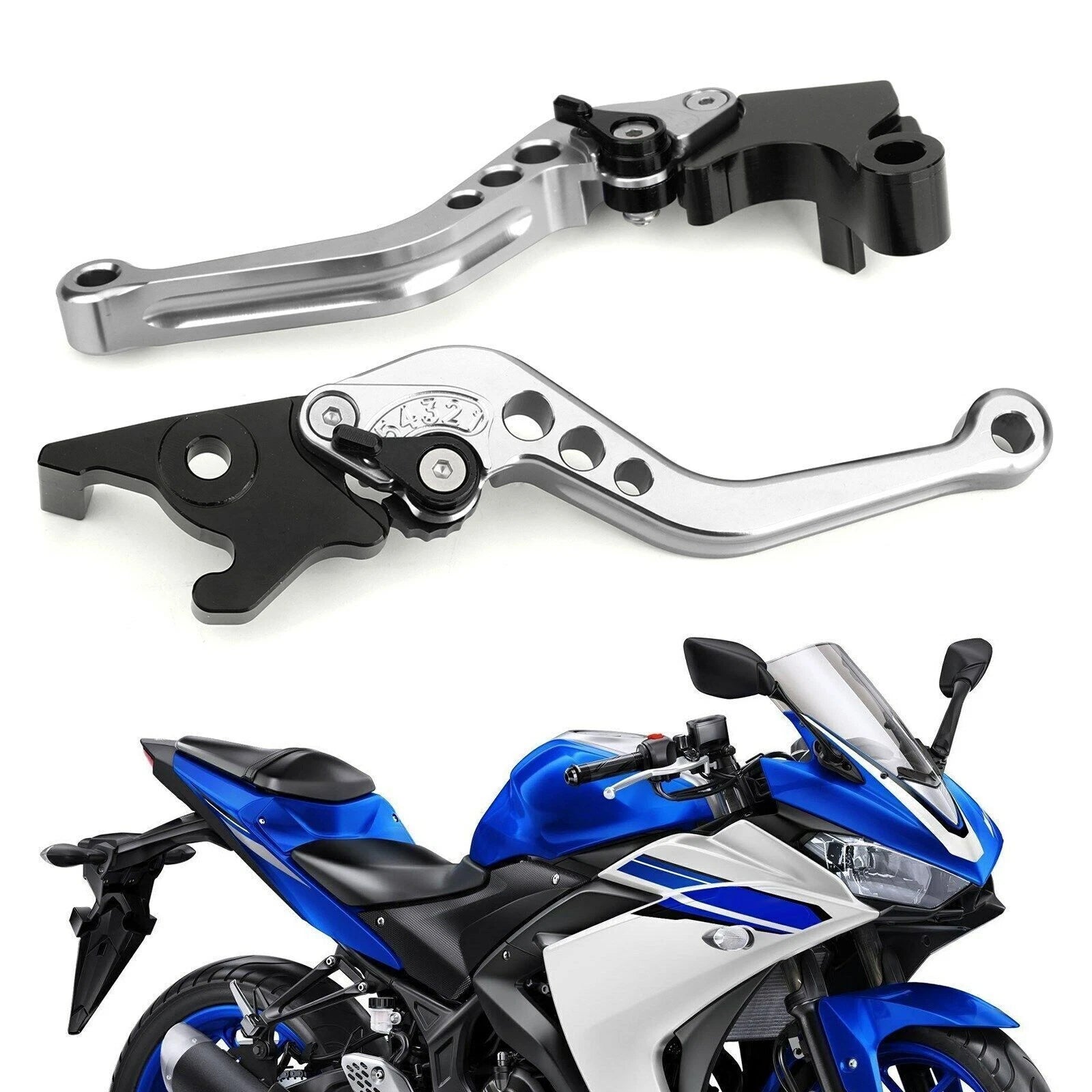 Brake Clutch Levers for Yamaha YZF R3 R25 MT 25 (2015–2017) Silver T9