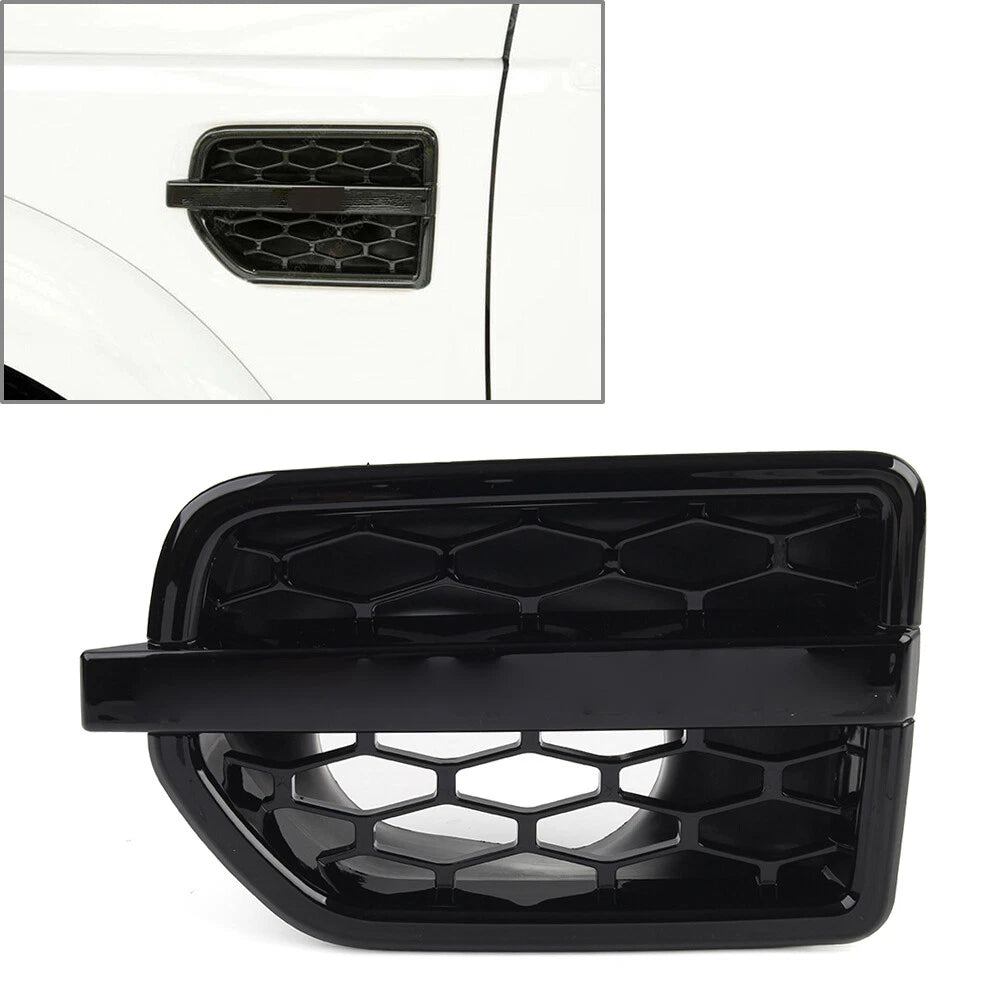 Front Grille Air Intake Fender Vent Grill for Land Rover LR4 (2010–2016) Left Black