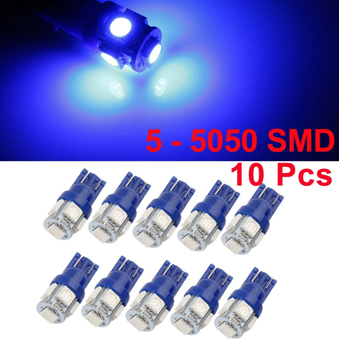 10pcs T10 Wedge LED Light Bulbs 158 192 for Interior Lighting