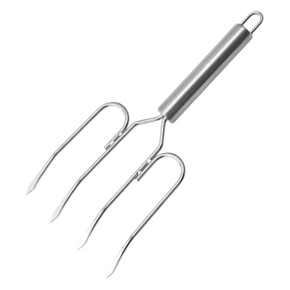 Stainless Steel Skewer Fork for Turkey Chicken Fish Roast (25cm)