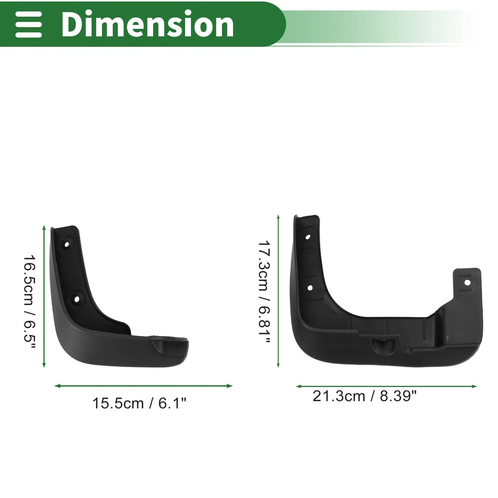 Mud Flaps Splash Guards Front Set for Hyundai i10 (2010–2015) with Mounts