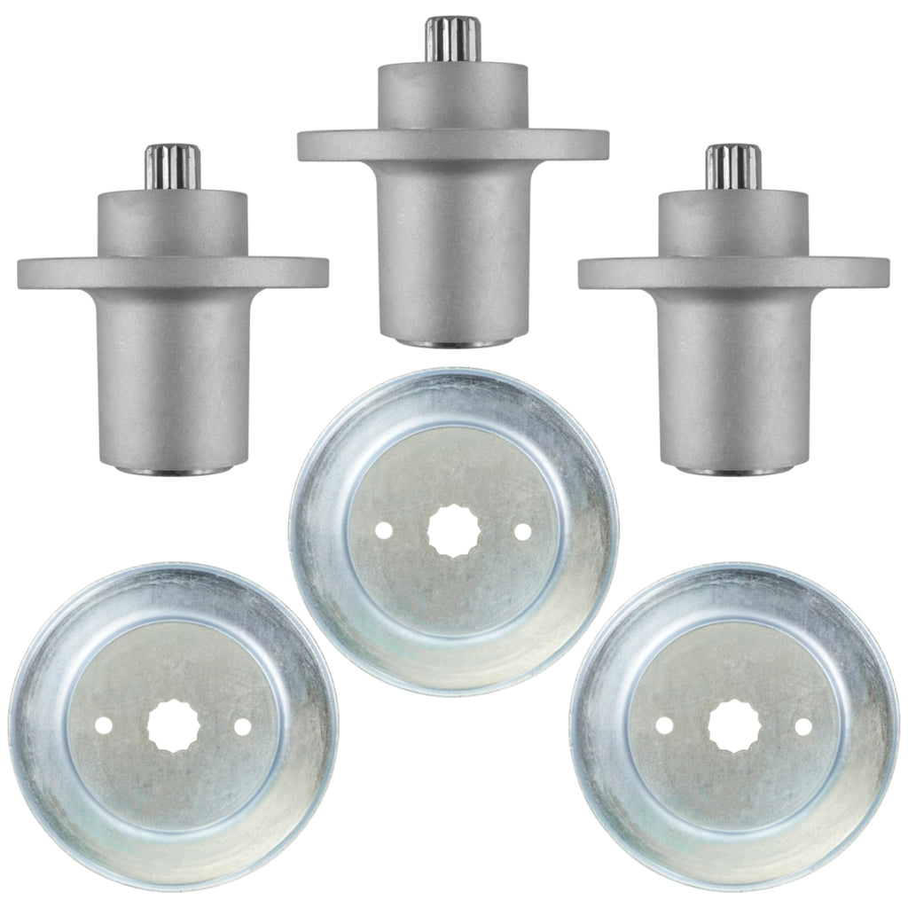 Deck Spindles Front Set with 5.78 OD Pulleys for Hustler Raptor SD (2007–2009)