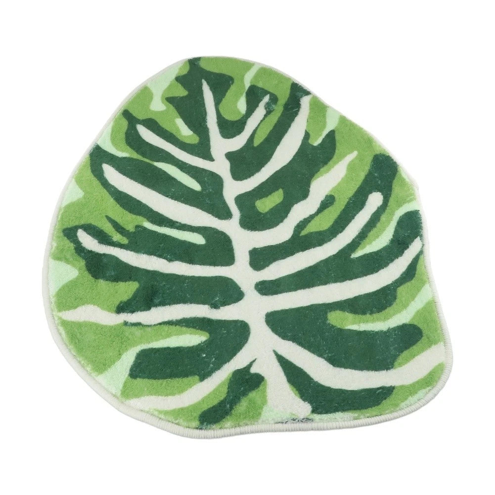 Decorative Bathroom Mat for Green Leaf Pattern (40 x 60 cm)