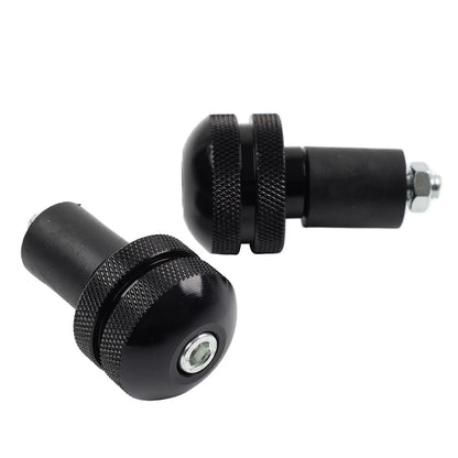 Universal 7/8 Motorcycle Handlebar Grips Bar End Cap Plug Slider Black