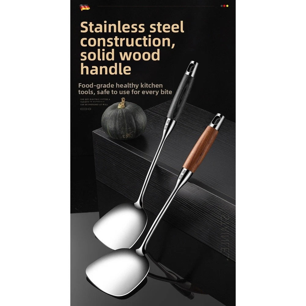 Set of 2 Extra Thick Stainless Steel Spatulas - Non Scratch, Heat Resistant