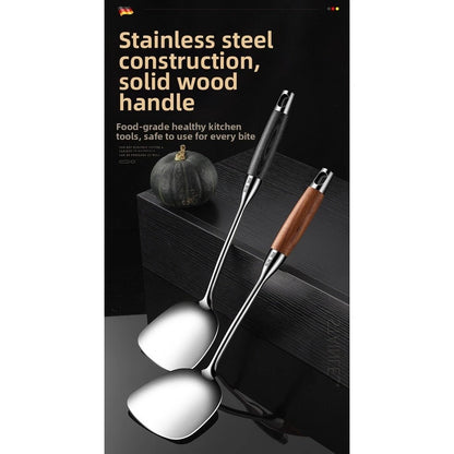 Set of 2 Extra Thick Stainless Steel Spatulas - Non Scratch, Heat Resistant