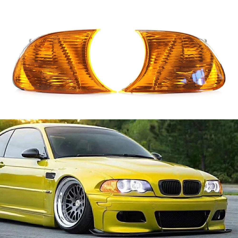 Front Turn Signal Light for BMW E46 3-Series (2000–2001) W/ Yellow Lens