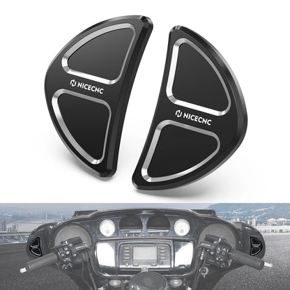 Batwing Fairing Rearview Mirror Hole Inserts for Harley Street Glide FLHX (2014–2023)