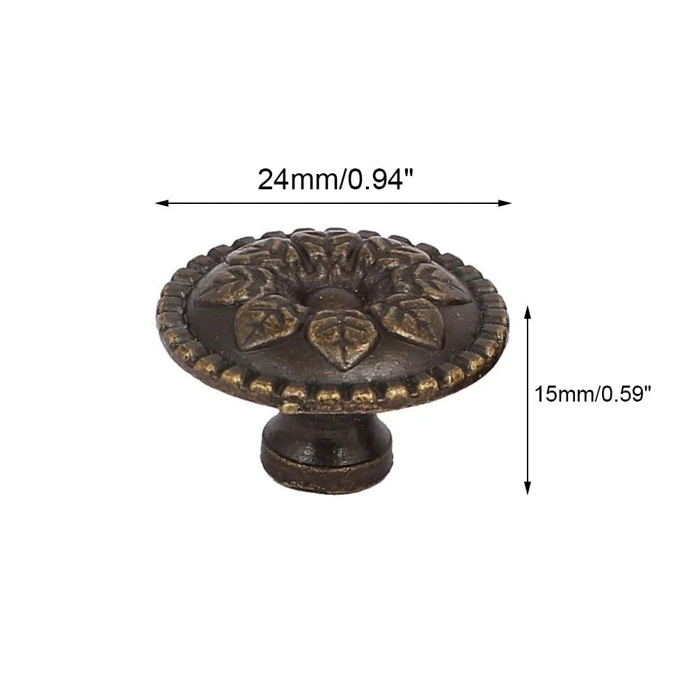 2Pcs Antique Bronze Drawer Knob for Cabinet Door Hardware