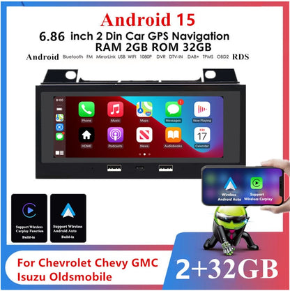 For Chevy Blazer S10 SONOMA JIMMY 2+32G Android Car 6.86'' Stereo Radio GPS Navi