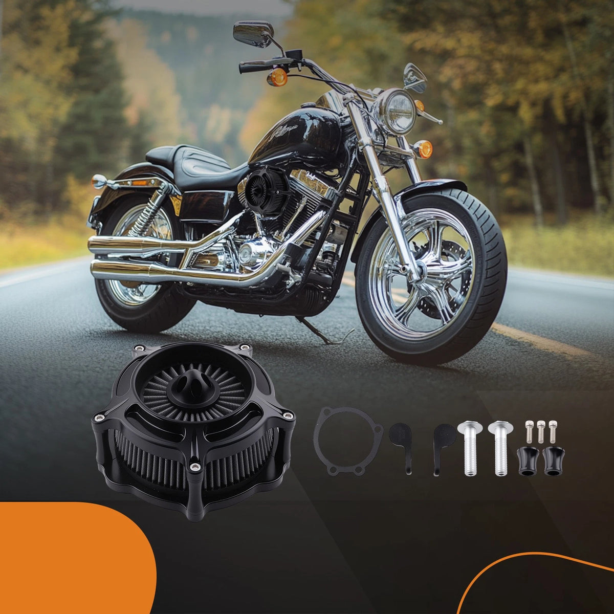 Air Cleaner Kit for Harley XL Sportster (2004–2023) Black