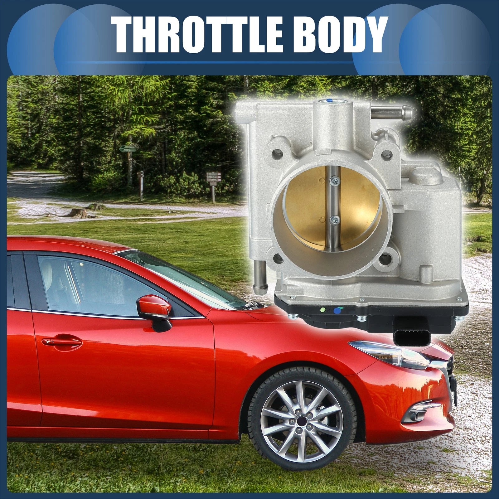 Throttle Body Assembly Replacement for Mazda 3 5 6 CX-7 2.5L (2004–2011)