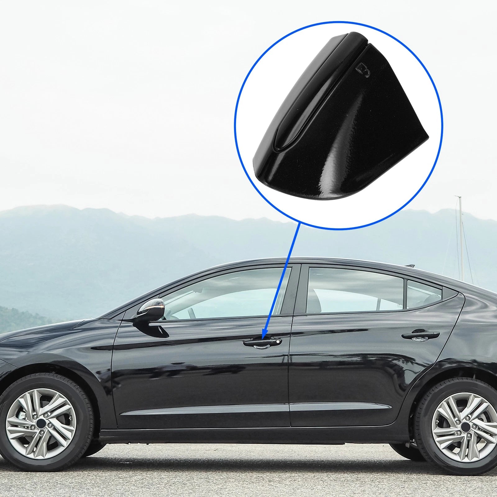 Front Left Door Handle End Cap for Ford Mondeo Edge Taurus (2013–2020) Black