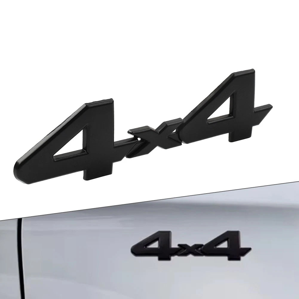 4X4 3D Rear Tailgate Emblem Badge Overlay Decal Universal For Most Cars Black