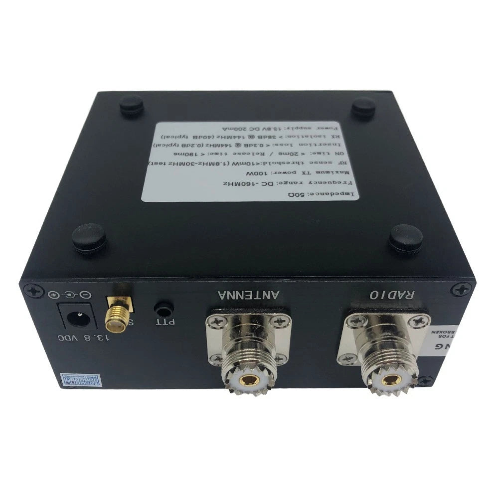Transceiver Radio Switch Box 160MHz 100W Aluminum Alloy for Antenna Sharing