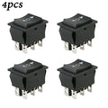 Rocker Switches 12V 6Pin Black Button Control Momentary (Universal)