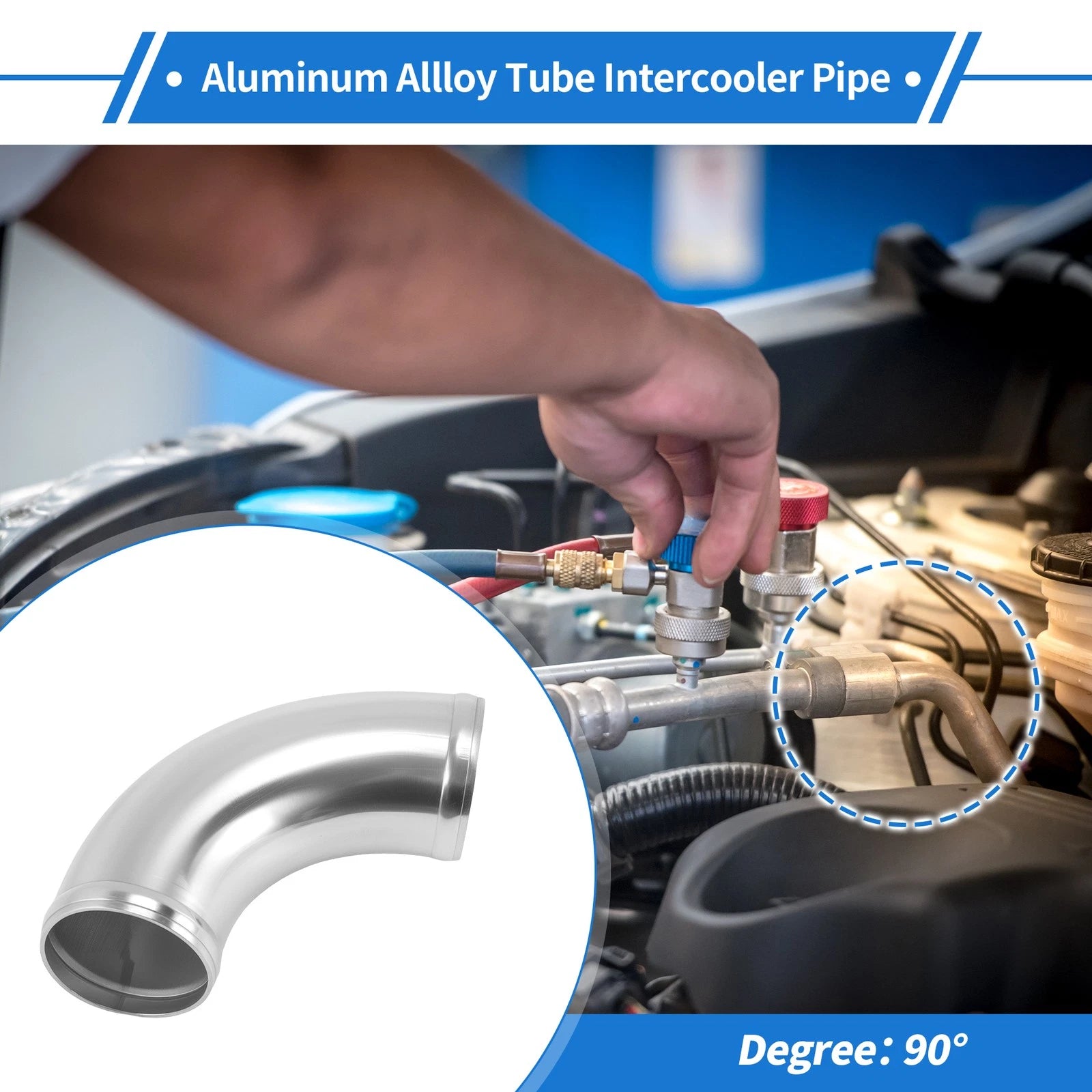 2.48" OD 90° Intercooler Pipe for