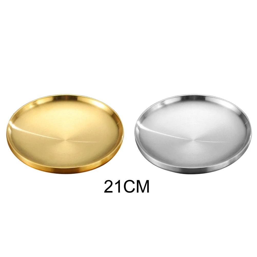 Set of 2 Stainless Steel Double Layer Grill Pans for Barbecue