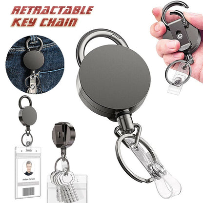 Retractable Key Chain Key Holder for Heavy Duty Use