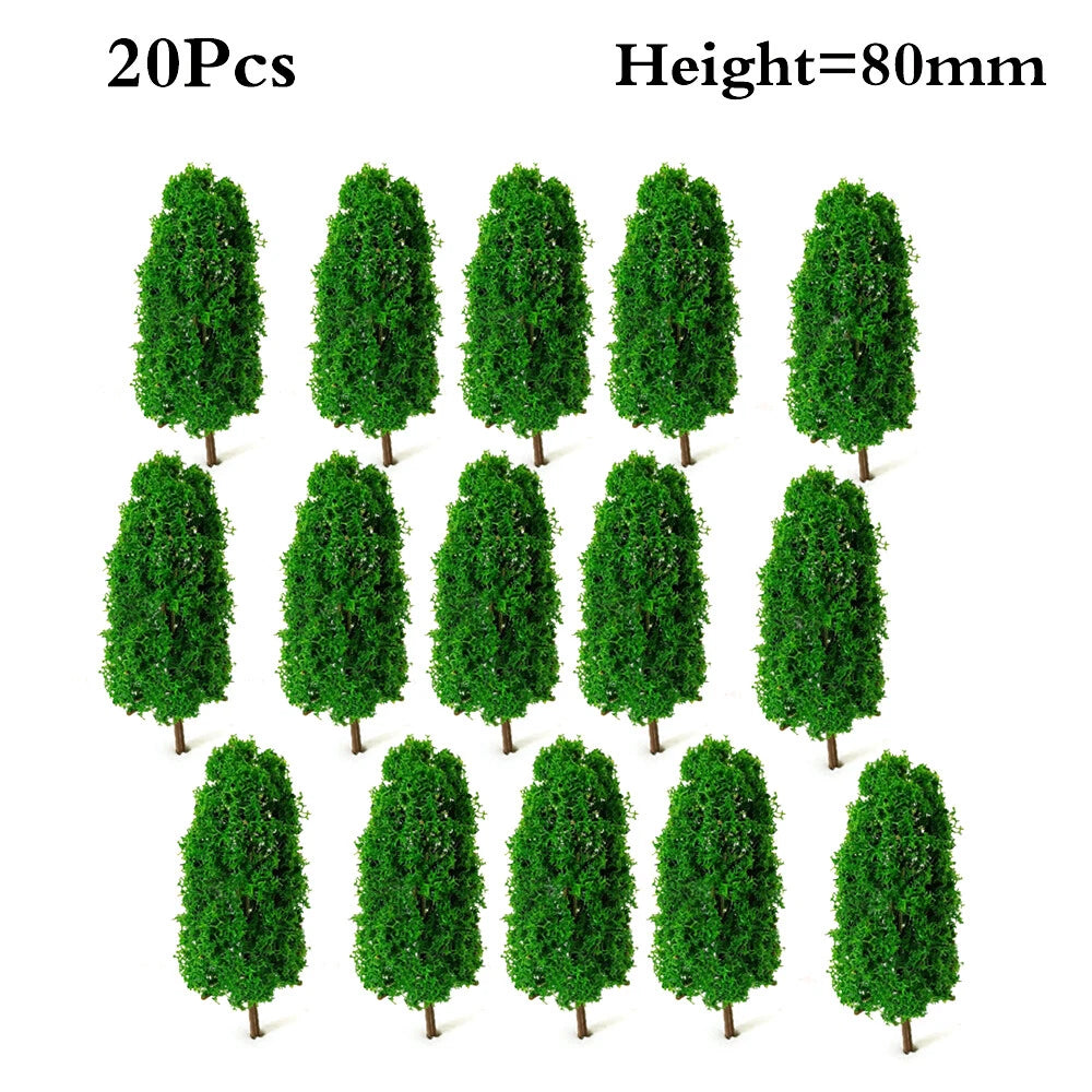 20x Model Tree for HO OO Scale Train Railroad Layout Diorama 8cm