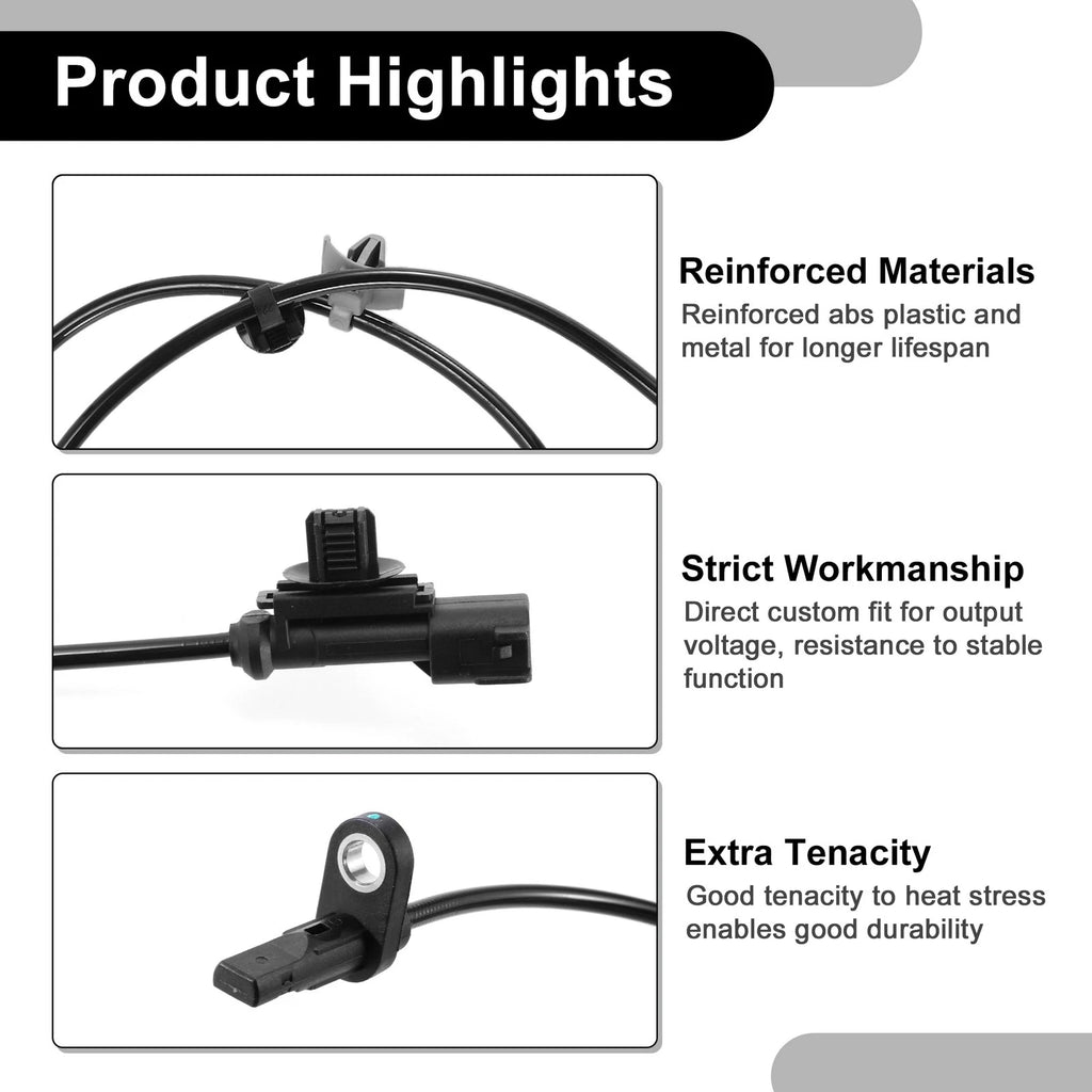 ABS Wheel Speed Sensor Front Left Replacement for Ford Fiesta (2014–2019)