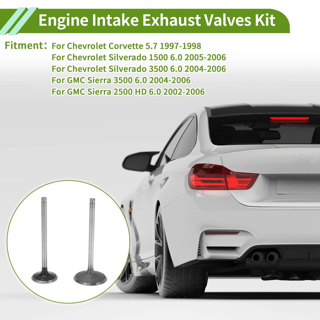 Engine Intake Exhaust Valves Kit Replacement for Chevrolet Corvette 5.7 (2006–2013)