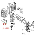 Gasket for Mercury Mariner 70HP-90HP (Replaces 27-43007-5, 430075, 43007)